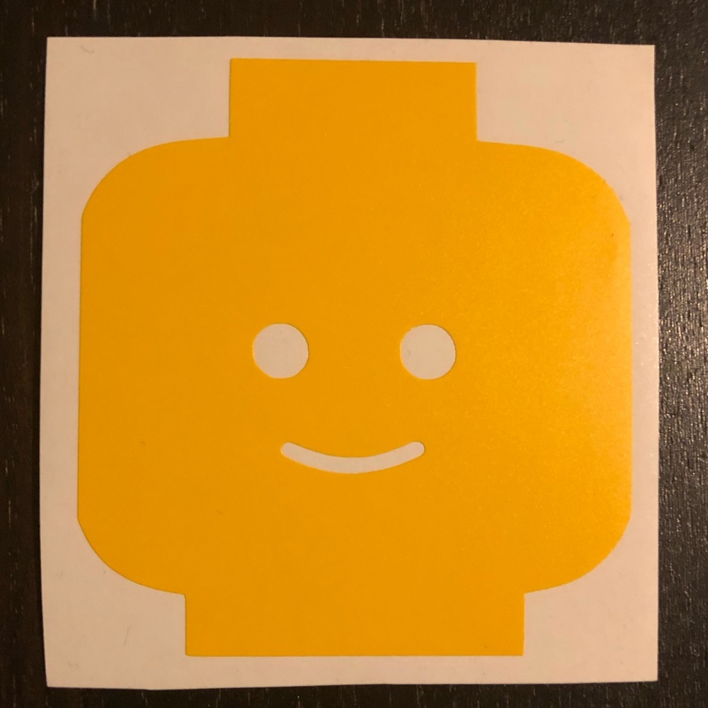 LEGO Head Vinyl Stickers 2.75” x 2.5” (Lot of 10)